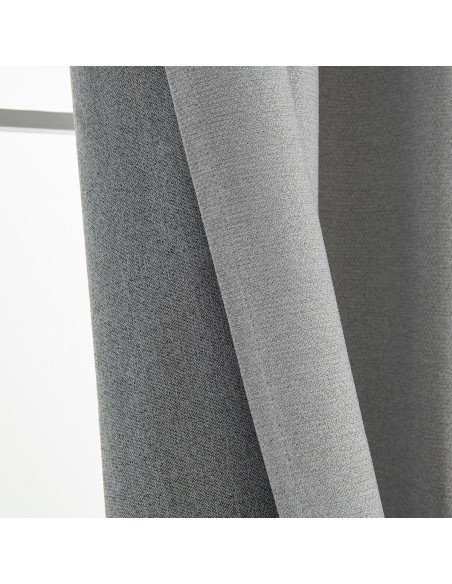 Beauty Home Κουρτίνα Full Blackout σκίασης με 8 κρίκους Elite Art 8392 Light Grey-Νο3 140x270 Ασημί