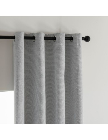 Beauty Home Κουρτίνα Full Blackout σκίασης με 8 κρίκους Elite Art 8392 Silver-Νο4 140x270 Γκρι