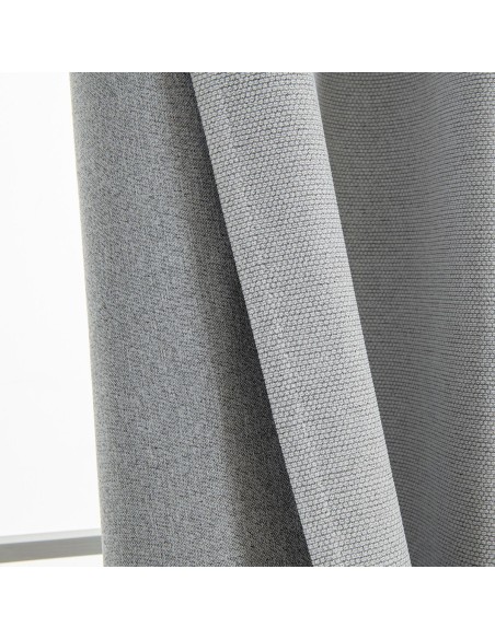 Beauty Home Κουρτίνα Full Blackout σκίασης με 8 κρίκους Elite Art 8392 Silver-Νο4 140x270 Γκρι