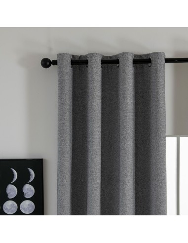 Beauty Home Κουρτίνα Full Blackout σκίασης με 8 κρίκους Elite Art 8392 Grey-Νο7 140x270 Σκούρο Γκρι