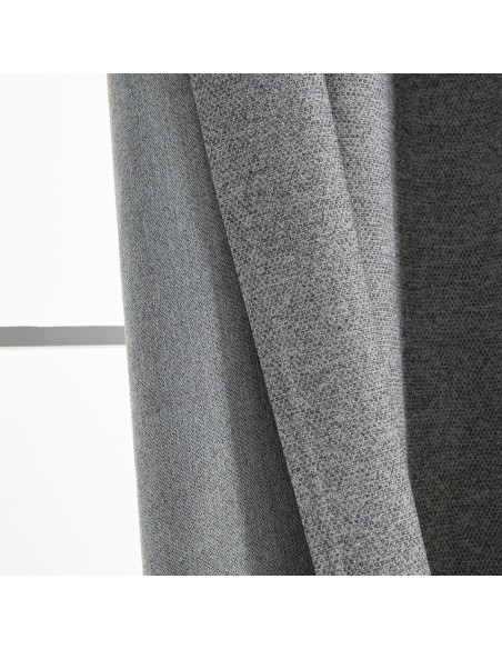 Beauty Home Κουρτίνα Full Blackout σκίασης με 8 κρίκους Elite Art 8392 Grey-Νο7 140x270 Σκούρο Γκρι