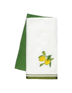 Beauty Home Ποτηρόπανα σετ 2τμχ Lemon Tree Art 8802 40x60 Πράσινο