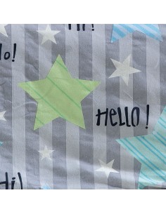 Beauty Home Σετ παπλωματοθήκη φανελένια μονή Hello Art 6321 160x240 Γκρι 2