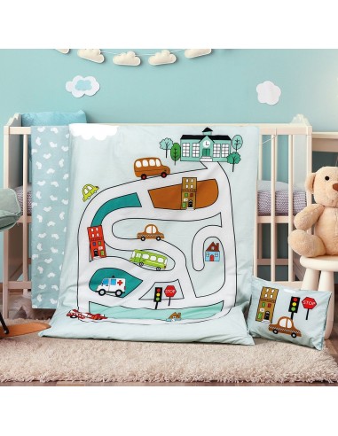 Beauty Home Σετ σεντόνια βρεφικά Road Art 5184 120x160 Εμπριμέ