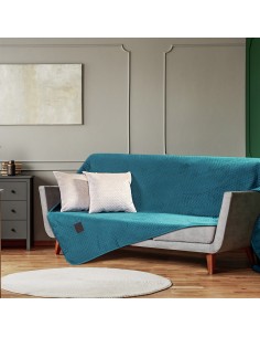 Beauty Home Ριχτάρι Velvety σετ 2τμχ Art 8413 (180x250+180x300) Πετρόλ