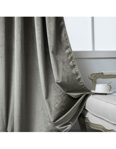 Beauty Home Κουρτίνα βελούδο σκίασης με 8 μεταλλικούς κρίκους Art 8399 140x270 Βιζόν