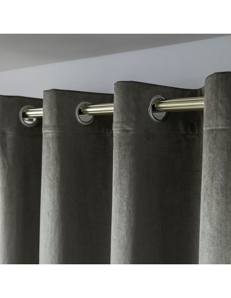 Beauty Home Κουρτίνα βελούδο σκίασης με 8 μεταλλικούς κρίκους Art 8399 140x270 Βιζόν