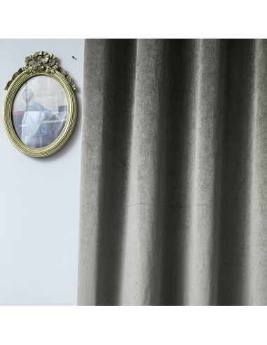 Beauty Home Κουρτίνα βελούδο σκίασης με 8 μεταλλικούς κρίκους Art 8399 140x270 Βιζόν