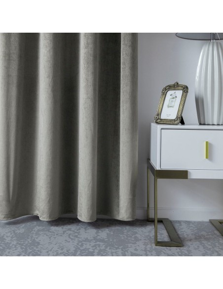 Beauty Home Κουρτίνα βελούδο σκίασης με 8 μεταλλικούς κρίκους Art 8399 140x270 Βιζόν