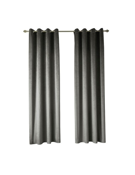 Beauty Home Κουρτίνα βελούδο σκίασης με 8 μεταλλικούς κρίκους Art 8399 140x270 Βιζόν