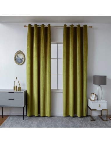 Beauty Home Κουρτίνα βελούδο σκίασης με 8 μεταλλικούς κρίκους Art 8399 140x270 Χρυσό