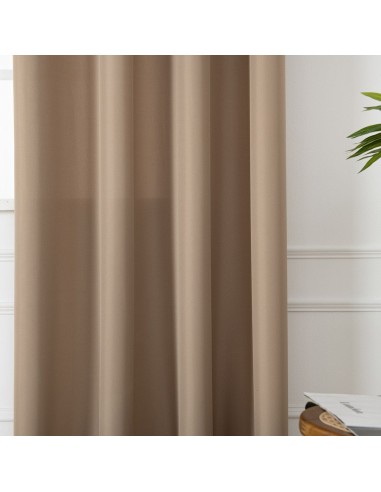 Beauty Home Κουρτίνα μεσαίας σκίασης με 8 μεταλλικούς κρίκους Effect Art 8443 140x270 Μπεζ