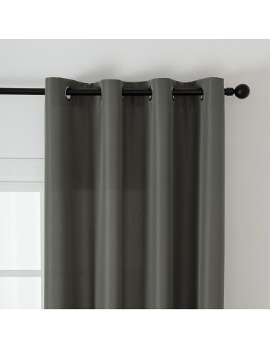 Beauty Home Κουρτίνα μεσαίας σκίασης με 8 μεταλλικούς κρίκους Effect Art 8443 140x270 Ανθρακί