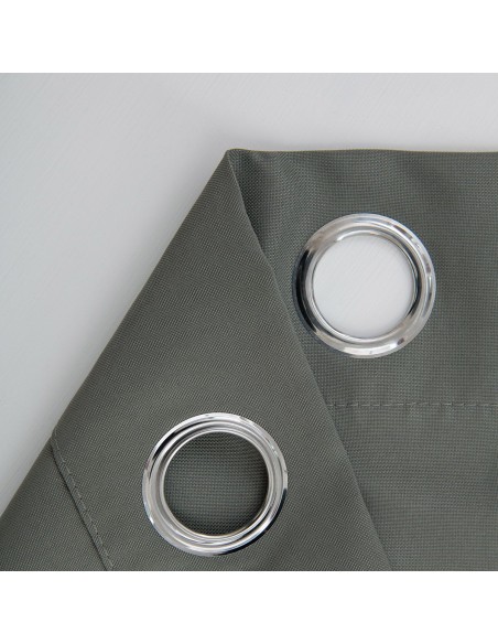 Beauty Home Κουρτίνα μεσαίας σκίασης με 8 μεταλλικούς κρίκους Effect Art 8443 140x270 Ανθρακί