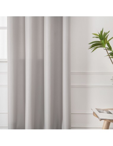 Beauty Home Κουρτίνα μεσαίας σκίασης με 8 μεταλλικούς κρίκους Effect Art 8443 140x270 Ασημί