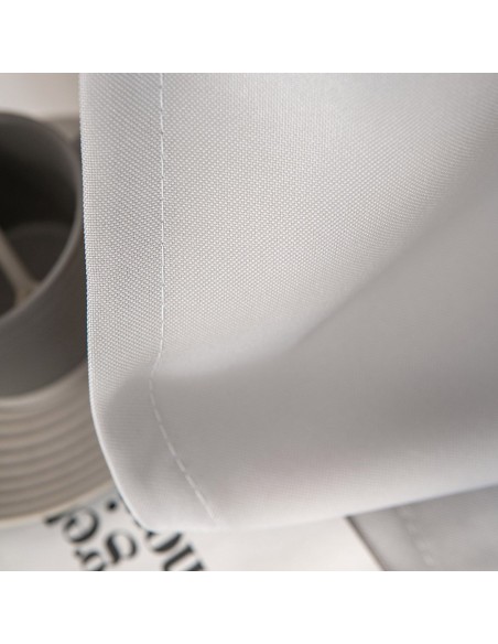 Beauty Home Κουρτίνα μεσαίας σκίασης με 8 μεταλλικούς κρίκους Effect Art 8443 140x270 Ασημί