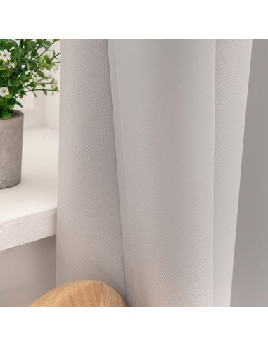 Beauty Home Κουρτίνα μεσαίας σκίασης με 8 μεταλλικούς κρίκους Effect Art 8443 140x270 Ασημί