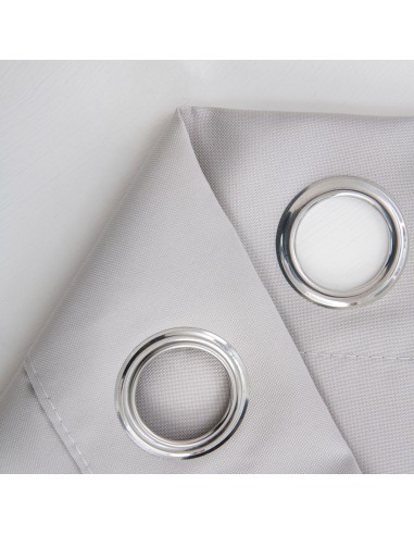 Beauty Home Κουρτίνα μεσαίας σκίασης με 8 μεταλλικούς κρίκους Effect Art 8443 140x270 Ασημί