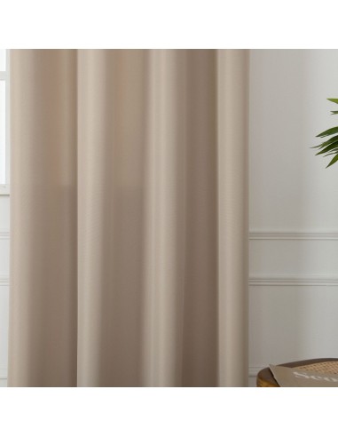 Beauty Home Κουρτίνα μεσαίας σκίασης με 8 μεταλλικούς κρίκους Effect Art 8443 140x270 Άμμου