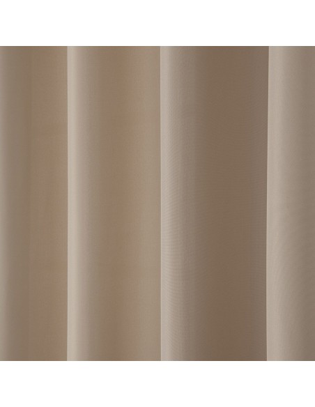 Beauty Home Κουρτίνα μεσαίας σκίασης με 8 μεταλλικούς κρίκους Effect Art 8443 140x270 Άμμου