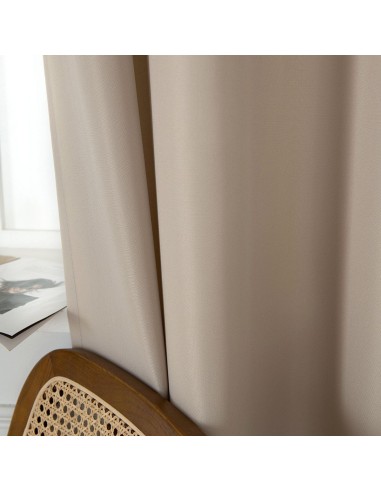 Beauty Home Κουρτίνα μεσαίας σκίασης με 8 μεταλλικούς κρίκους Effect Art 8443 140x270 Άμμου