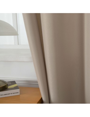 Beauty Home Κουρτίνα μεσαίας σκίασης με 8 μεταλλικούς κρίκους Effect Art 8443 140x270 Άμμου