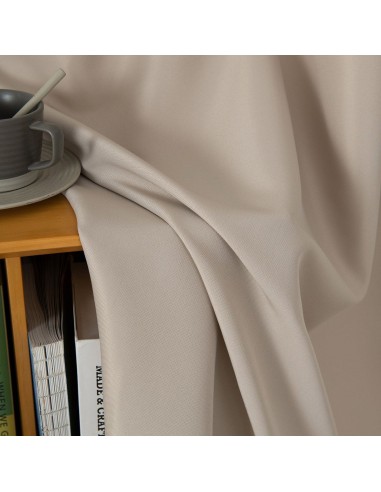 Beauty Home Κουρτίνα μεσαίας σκίασης με 8 μεταλλικούς κρίκους Effect Art 8443 140x270 Άμμου