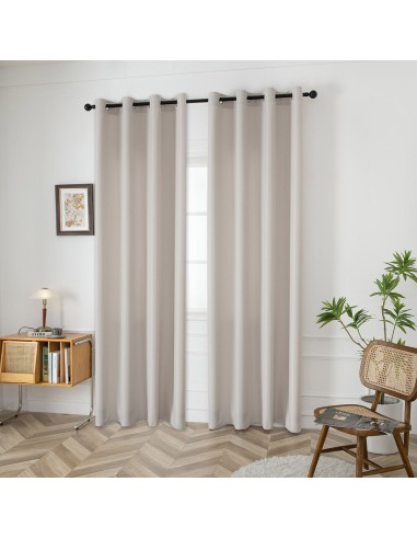 Beauty Home Κουρτίνα μεσαίας σκίασης με 8 μεταλλικούς κρίκους Effect Art 8443 140x270 Εκρού