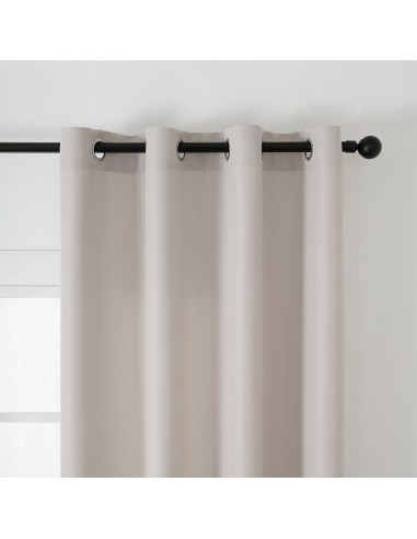 Beauty Home Κουρτίνα μεσαίας σκίασης με 8 μεταλλικούς κρίκους Effect Art 8443 140x270 Εκρού