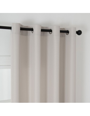 Beauty Home Κουρτίνα μεσαίας σκίασης με 8 μεταλλικούς κρίκους Effect Art 8443 140x270 Εκρού