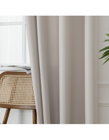 Beauty Home Κουρτίνα μεσαίας σκίασης με 8 μεταλλικούς κρίκους Effect Art 8443 140x270 Εκρού