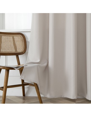 Beauty Home Κουρτίνα μεσαίας σκίασης με 8 μεταλλικούς κρίκους Effect Art 8443 140x270 Εκρού