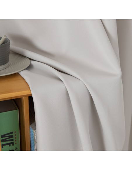 Beauty Home Κουρτίνα μεσαίας σκίασης με 8 μεταλλικούς κρίκους Effect Art 8443 140x270 Εκρού