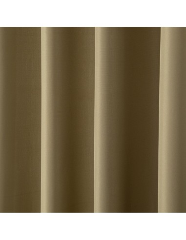 Beauty Home Κουρτίνα μεσαίας σκίασης με 8 μεταλλικούς κρίκους Effect Art 8443 140x270 Λαδί