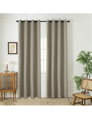 Beauty Home Κουρτίνα Blackout Jacquard σκίασης με 8 μεταλλικούς κρίκους Glare Art 8444 140x270 Άμμου