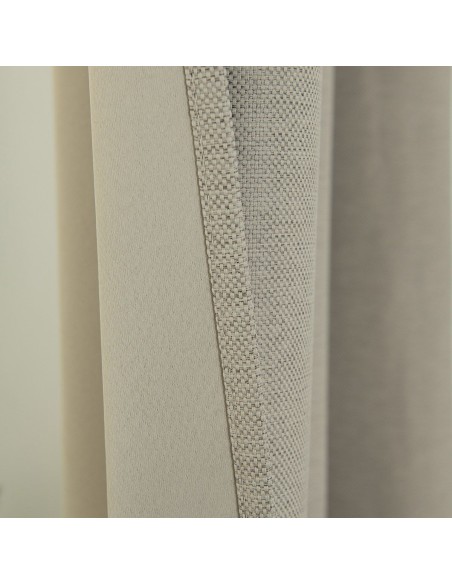 Beauty Home Κουρτίνα Blackout Jacquard σκίασης με 8 μεταλλικούς κρίκους Glare Art 8444 140x270 Άμμου