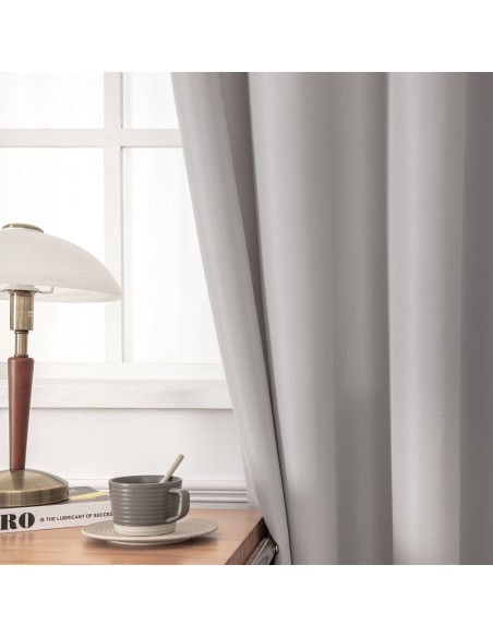 Beauty Home Ύφασμα κουρτίνας με το μέτρο μεσαίας σκίασης Effect Art 8443 Φ320 Ασημί