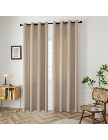 Beauty Home Ύφασμα κουρτίνας με το μέτρο μεσαίας σκίασης Effect Art 8443 Φ320 Άμμου