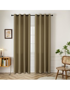Beauty Home Ύφασμα κουρτίνας με το μέτρο μεσαίας σκίασης Effect Art 8443 Φ320 Λαδί