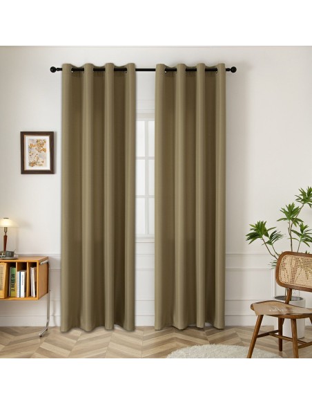 Beauty Home Ύφασμα κουρτίνας με το μέτρο μεσαίας σκίασης Effect Art 8443 Φ320 Λαδί