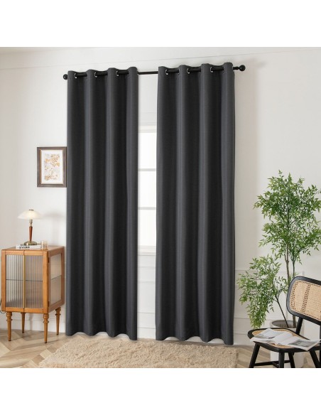 Beauty Home Ύφασμα κουρτίνας με το μέτρο Blackout jacquard σκίασης Glare Art 8444 Φ280 Ανθαρκί