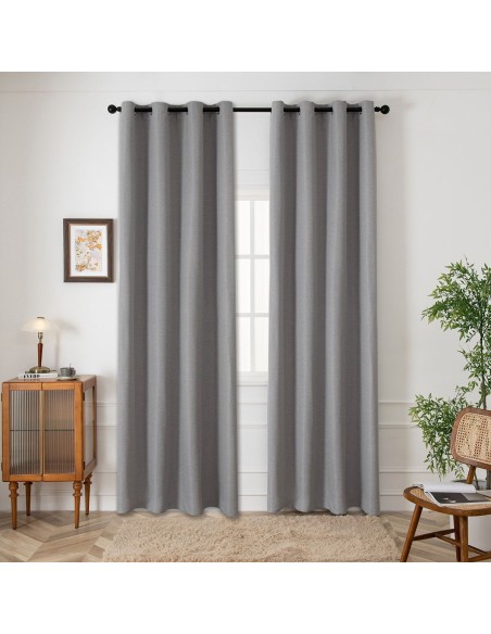 Beauty Home Ύφασμα κουρτίνας με το μέτρο Blackout jacquard σκίασης Glare Art 8444 Φ280 Γκρι