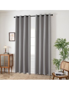 Beauty Home Ύφασμα κουρτίνας με το μέτρο Blackout jacquard σκίασης Glare Art 8444 Φ280 Γκρι 2