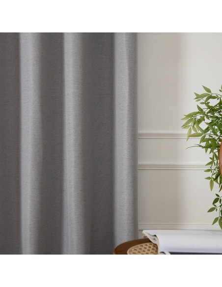 Beauty Home Ύφασμα κουρτίνας με το μέτρο Blackout jacquard σκίασης Glare Art 8444 Φ280 Γκρι