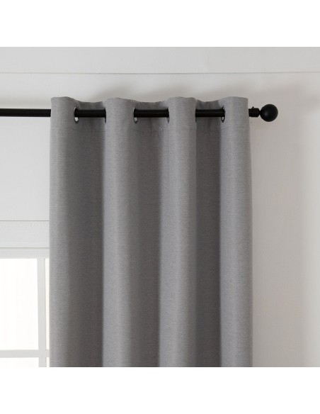 Beauty Home Ύφασμα κουρτίνας με το μέτρο Blackout jacquard σκίασης Glare Art 8444 Φ280 Γκρι