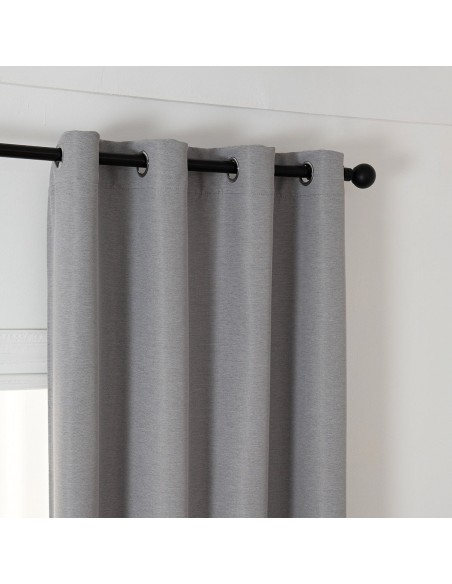 Beauty Home Ύφασμα κουρτίνας με το μέτρο Blackout jacquard σκίασης Glare Art 8444 Φ280 Γκρι