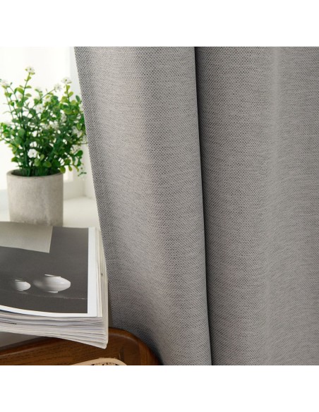Beauty Home Ύφασμα κουρτίνας με το μέτρο Blackout jacquard σκίασης Glare Art 8444 Φ280 Γκρι