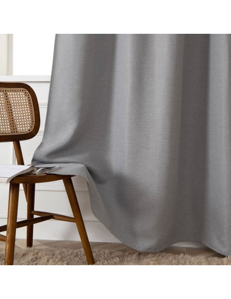 Beauty Home Ύφασμα κουρτίνας με το μέτρο Blackout jacquard σκίασης Glare Art 8444 Φ280 Γκρι