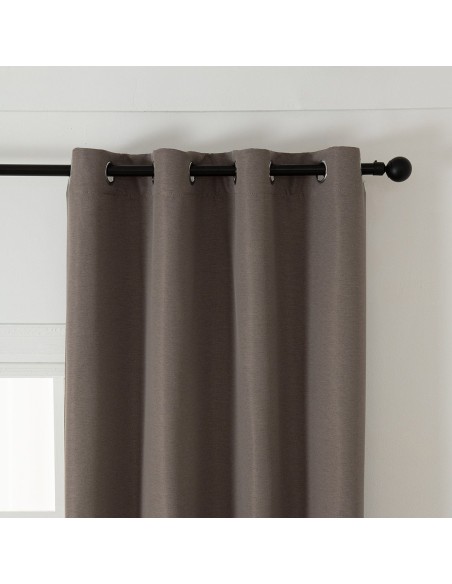 Beauty Home Ύφασμα κουρτίνας με το μέτρο Blackout jacquard σκίασης Glare Art 8444 Φ280 Μόκα