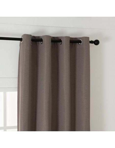 Beauty Home Ύφασμα κουρτίνας με το μέτρο Blackout jacquard σκίασης Glare Art 8444 Φ280 Μόκα